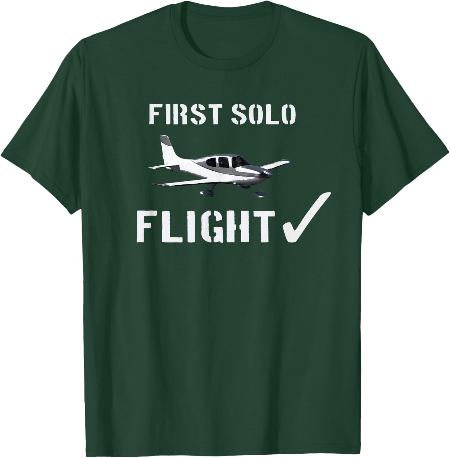 First Solo Flight T shirt New Pilot Gift T-Shirt - T-Shirt | Forest