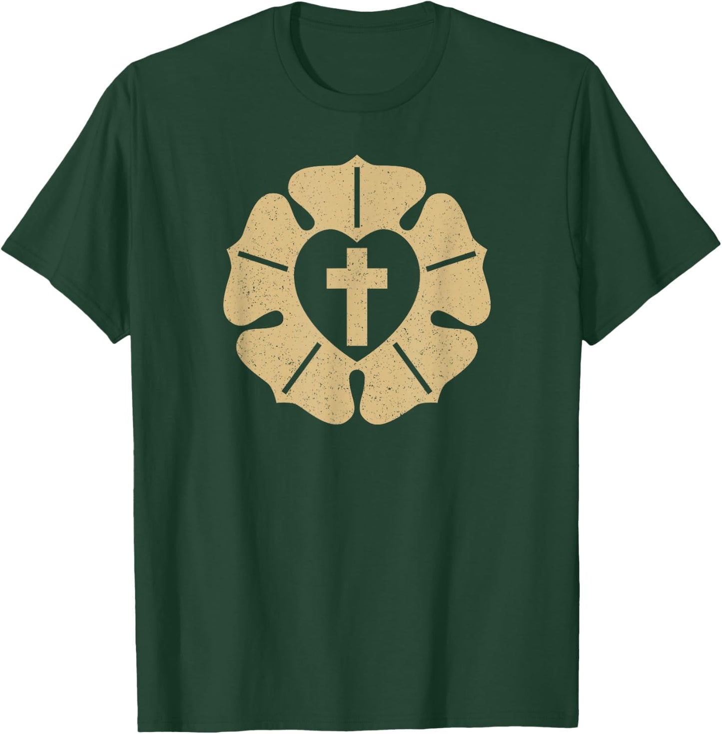 Luther Rose Seal Lutheran Symbol T-Shirt - T-Shirt | Forest