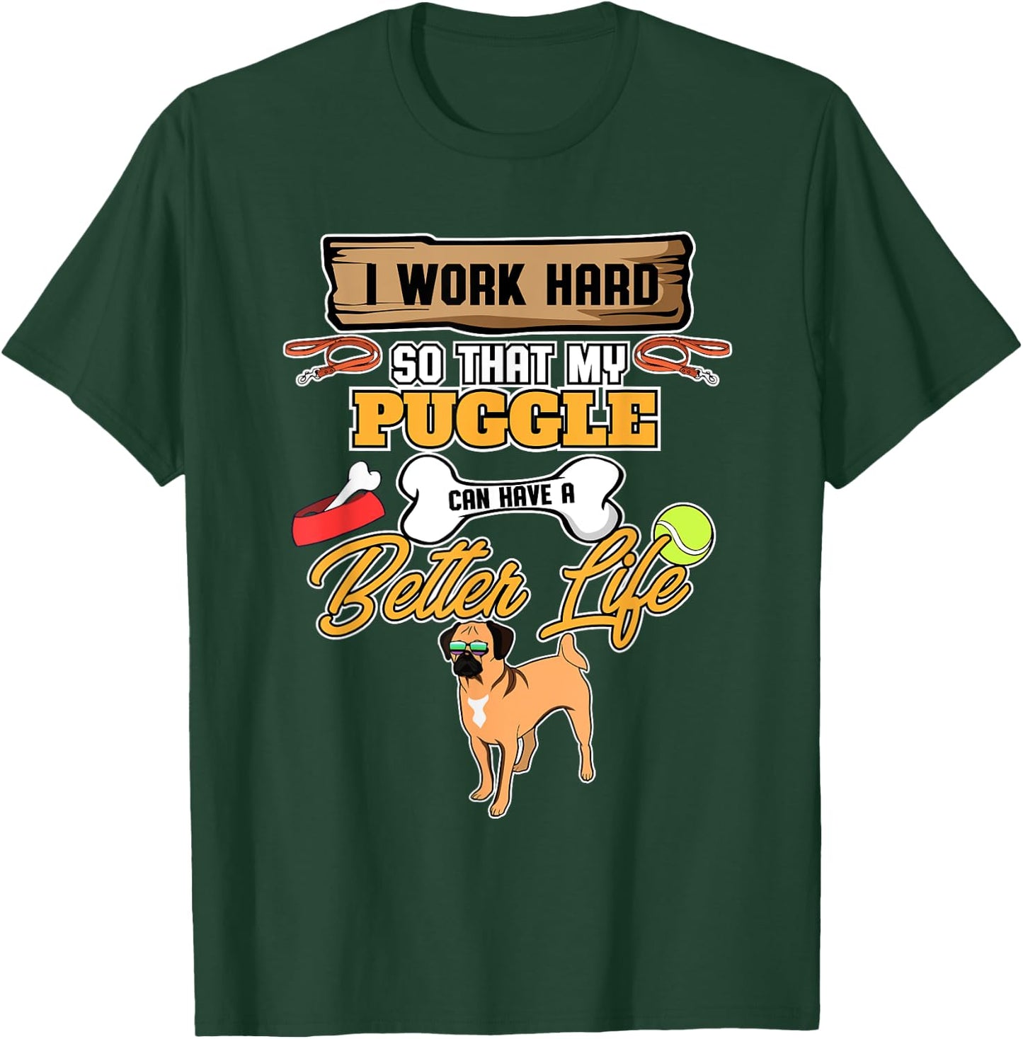 Puggle Lover I Dog Lover I Funny Puggle T-Shirt - T-Shirt | Forest