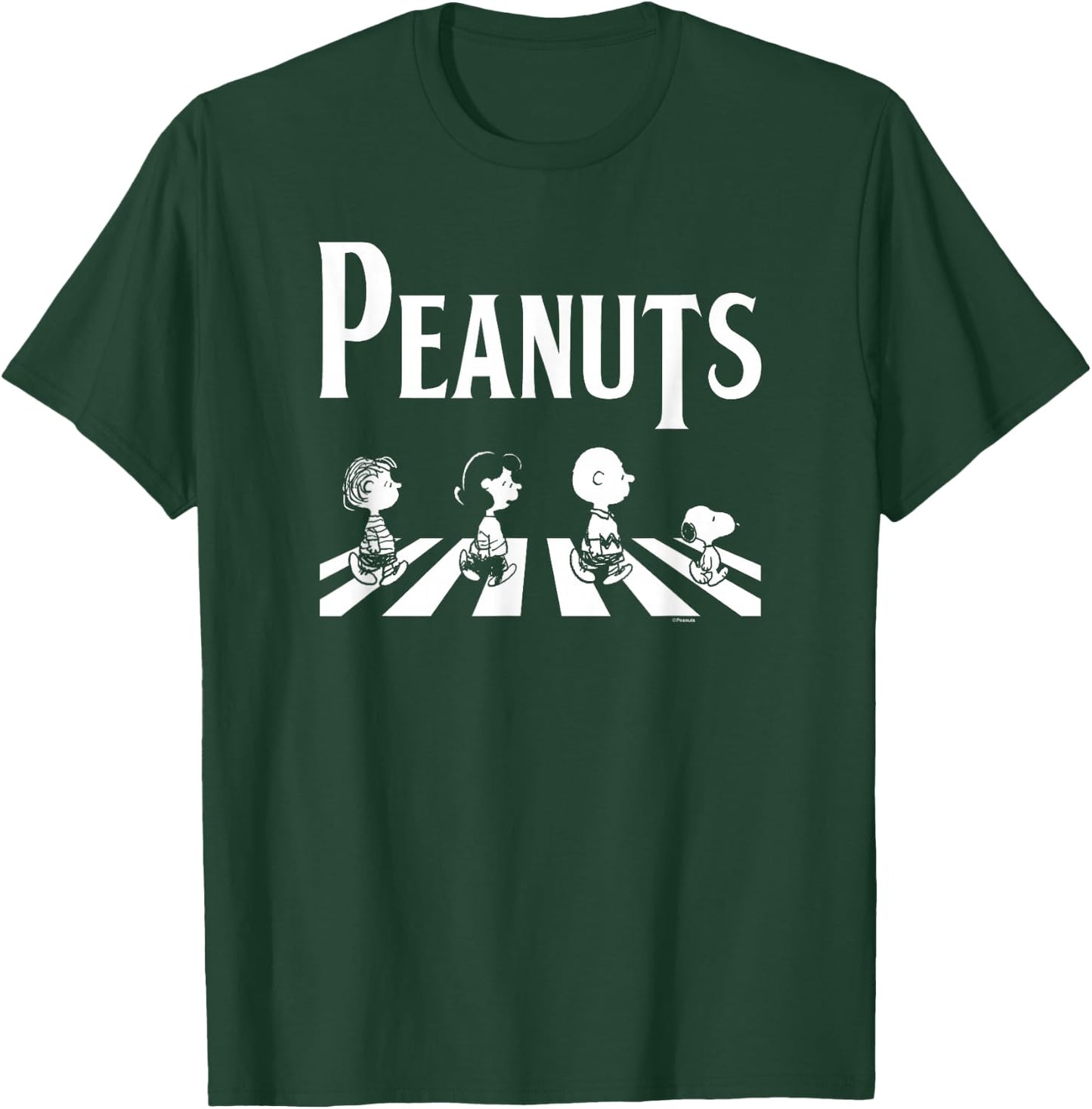 Peanuts - Crossing Road , black T-Shirt - T-Shirt | Forest