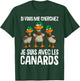 Duck Man Woman , Black T-Shirt - T-Shirt | Forest