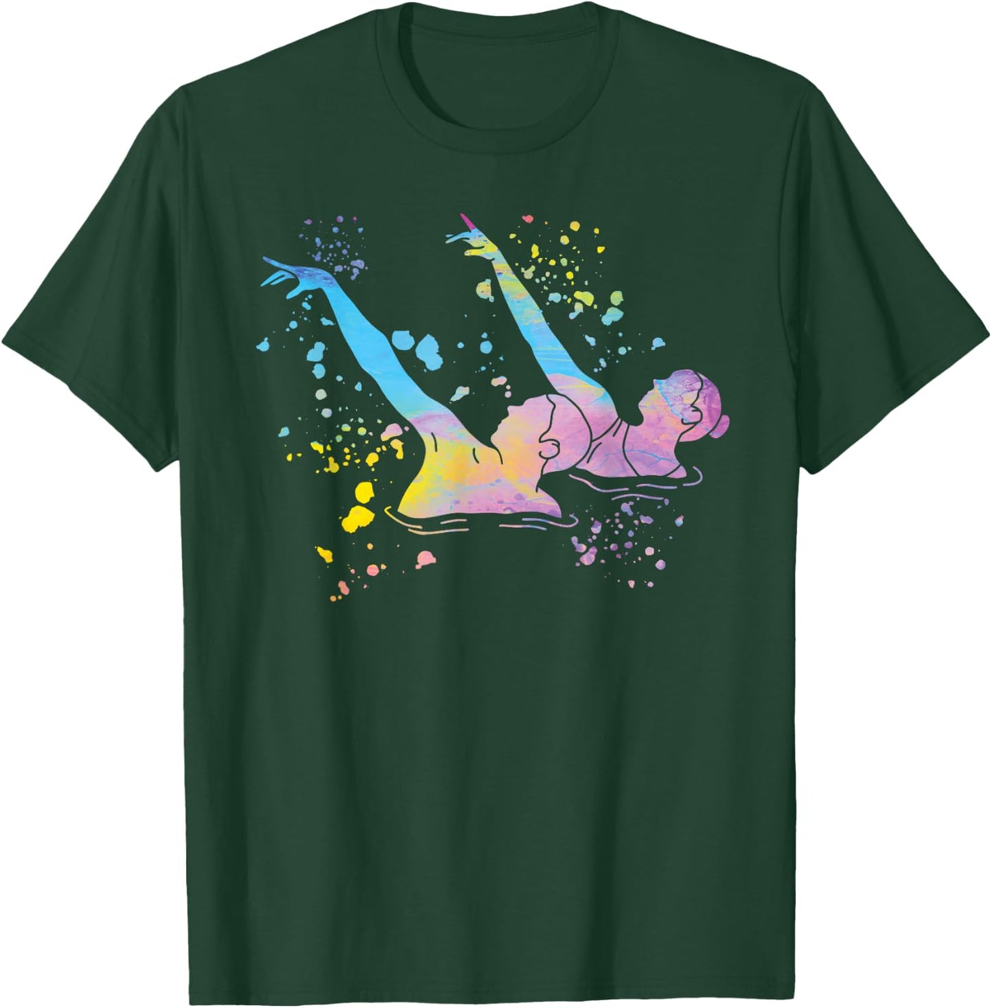 Colorsplash Team Artistic Swim , Black, S T-Shirt - T-Shirt | Forest