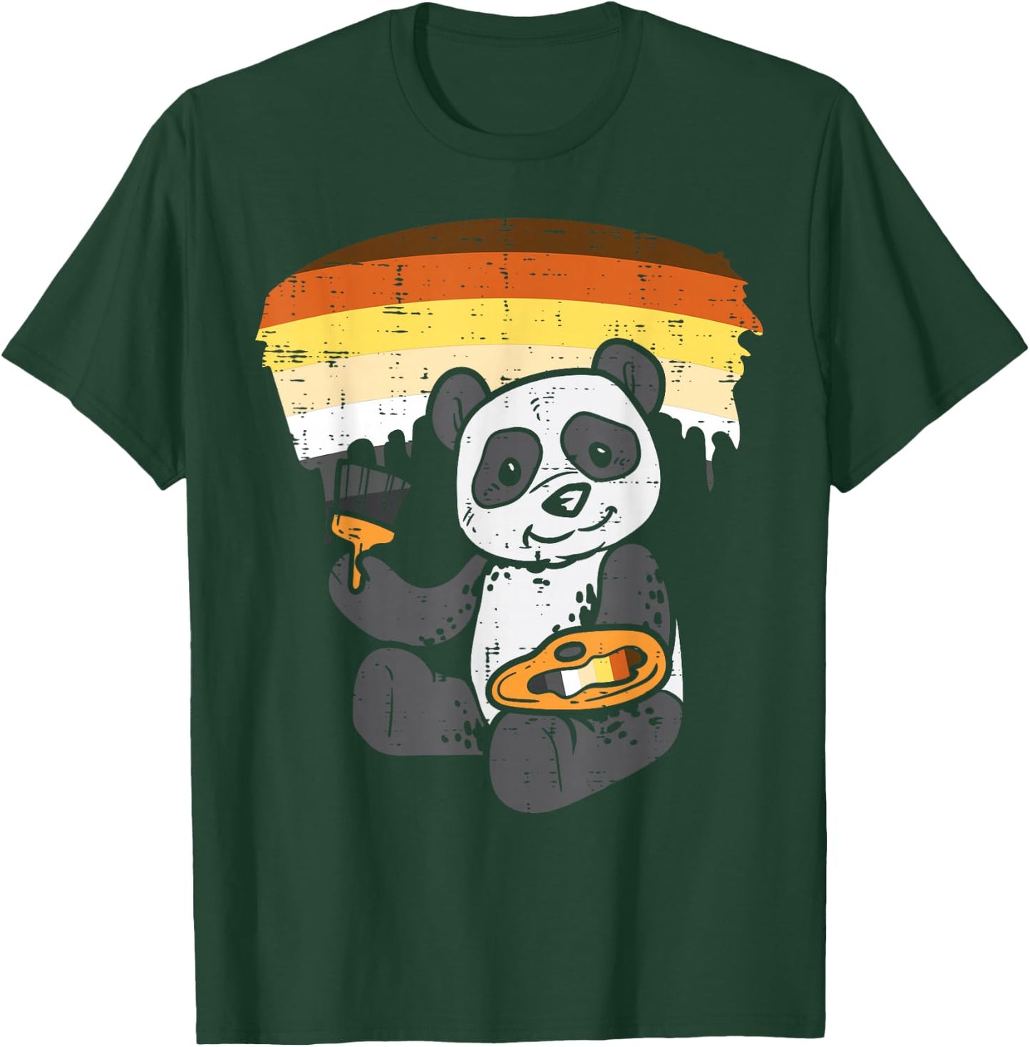 Panda Painting Animal LGBTQ Gay Bear Flag Gay Pride Men T-Shirt - T-Shirt | Forest