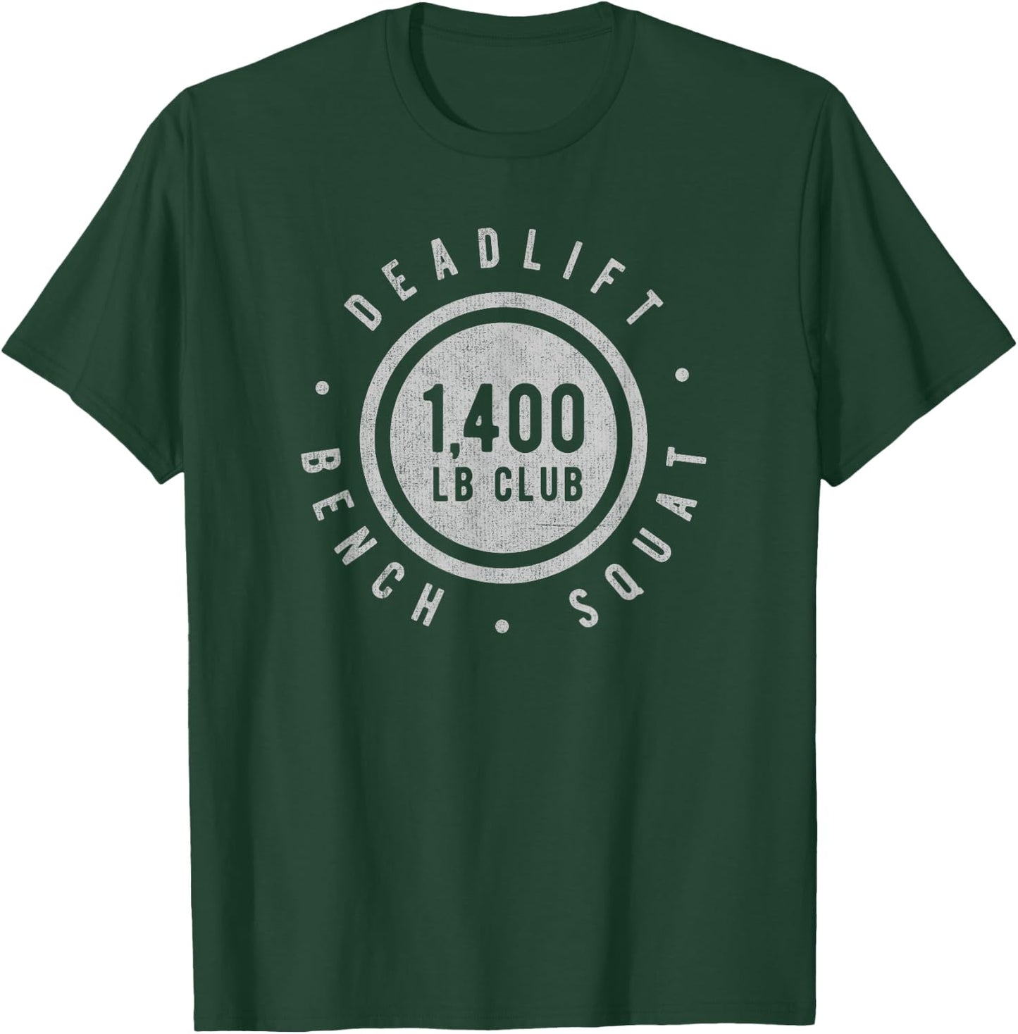 Elite 1,400lb Club Powerlifting Gym Strong Novelty T-Shirt - T-Shirt | Forest