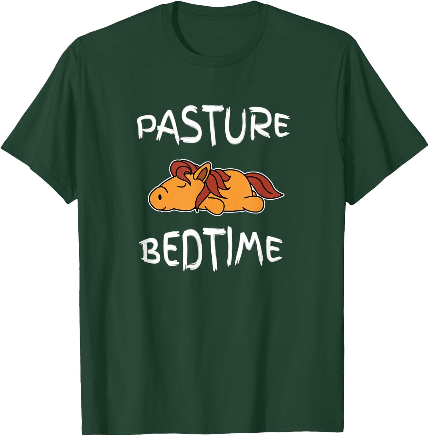 Horse Equestrian Pasture Bedtime Farmer Pajama for Bedtime T-Shirt - T-Shirt | Forest