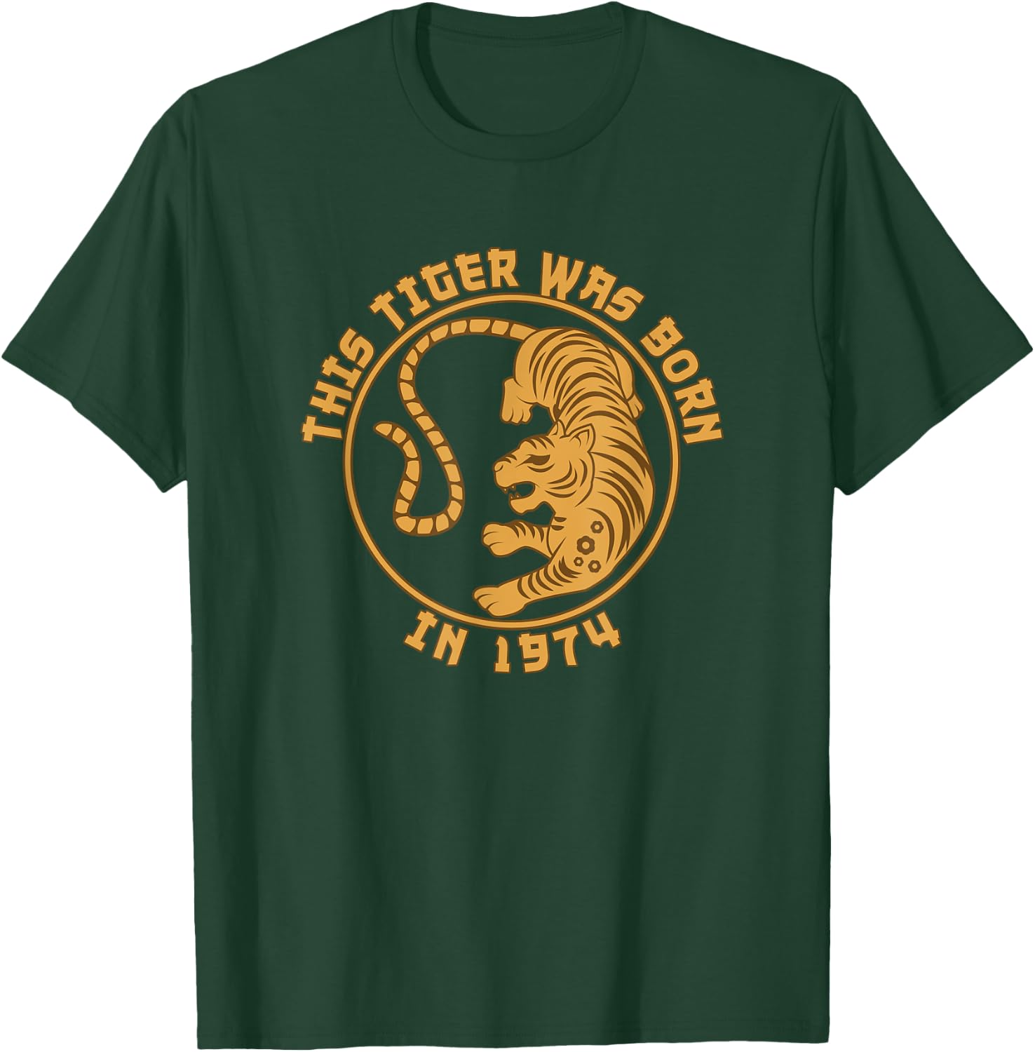 Year Of The Tiger Chinese Zodiac Lunar Horoscope Born 1974 T-Shirt - T-Shirt | Forest