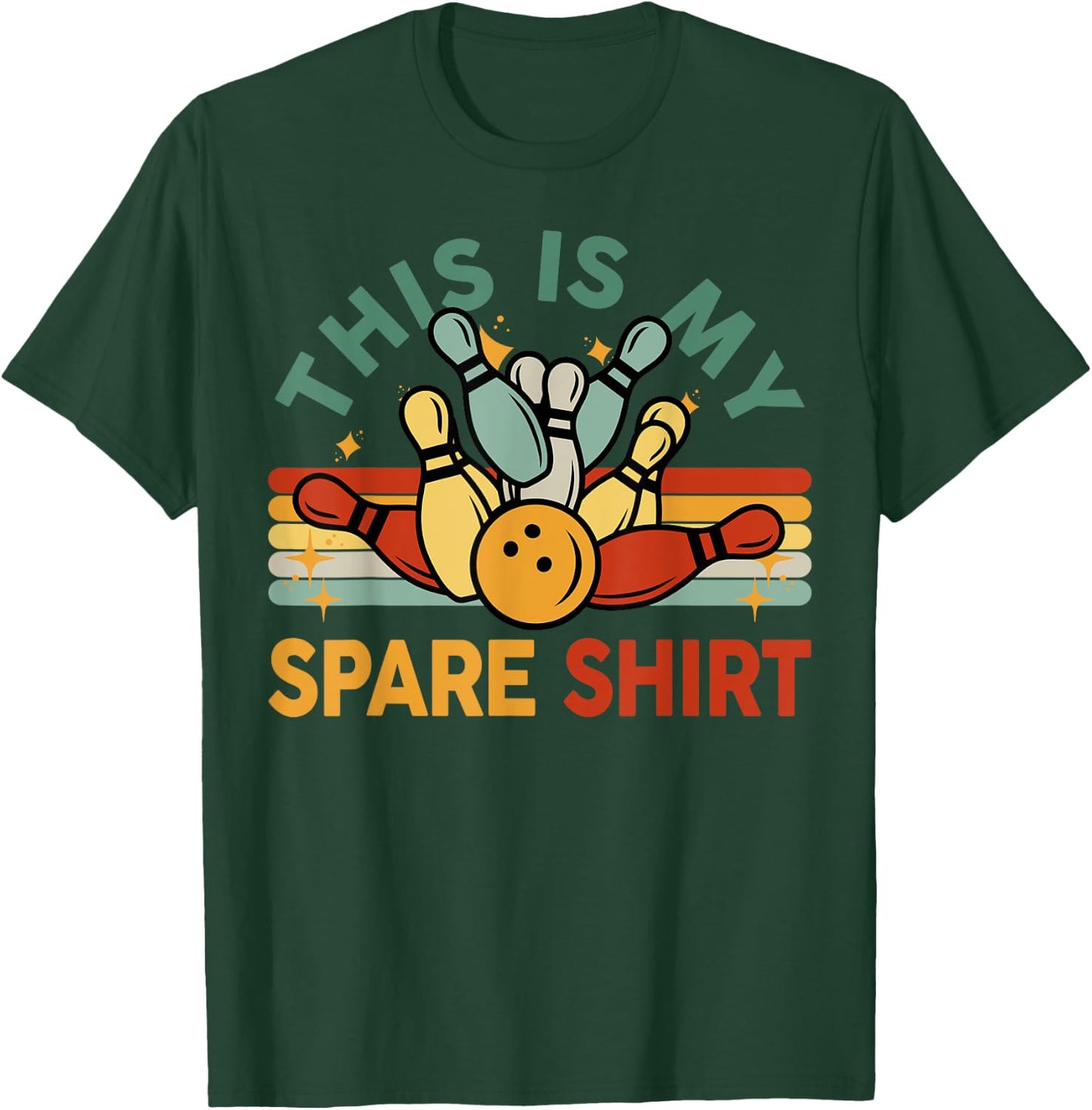 Bowling-Shirt Men Women Funny Bowling This Is My Spare T-Shirt - T-Shirt | Forest
