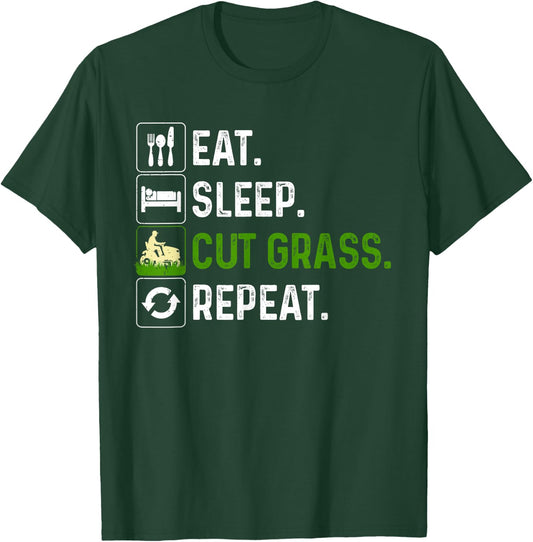 Funny Lawn Mowing Art Women Grass Cutting Landscaper T-Shirt - T-Shirt | Forest