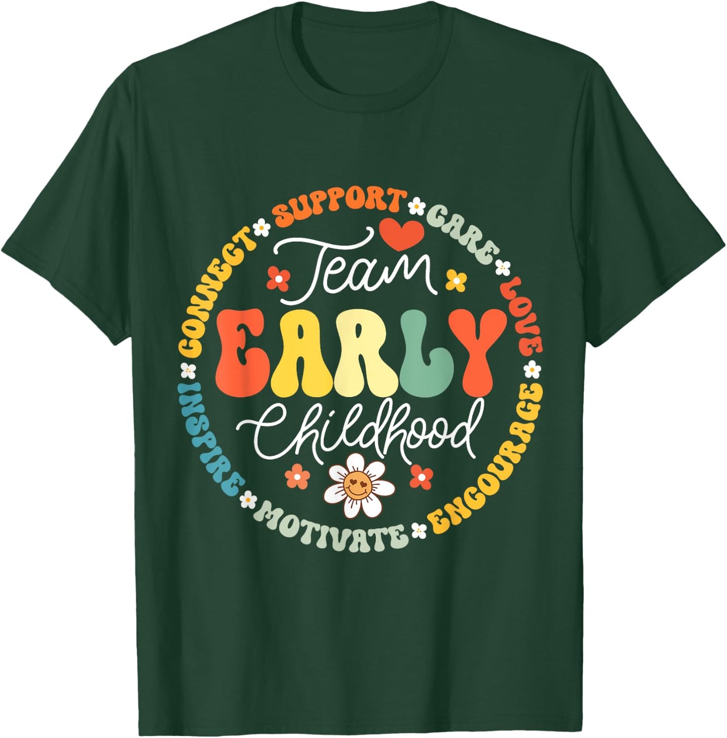 Early Childhood Team ECE Teacher Back to School Education T-Shirt - T-Shirt | Forest