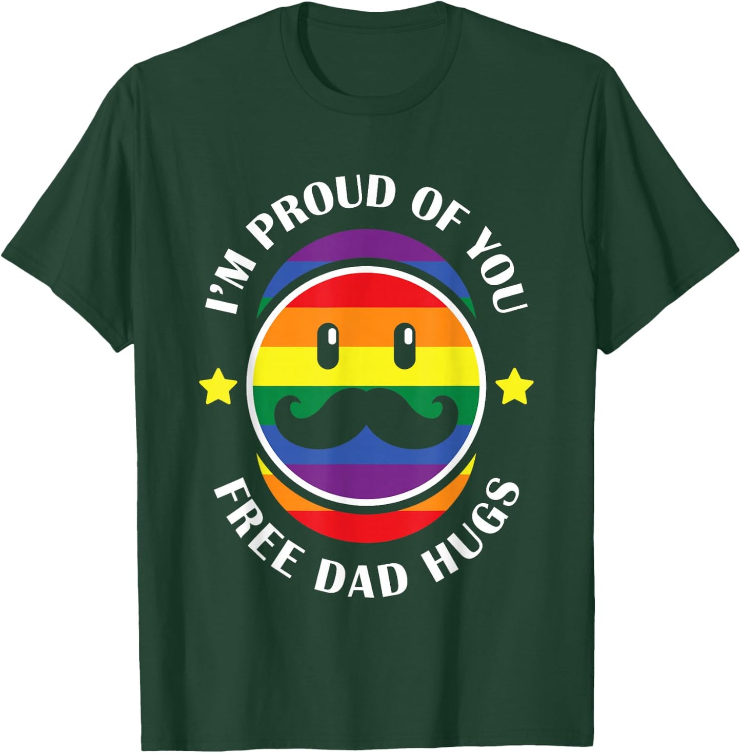 Gay Pride Proud Dad LGBT Parent Father’s Day T-Shirt - T-Shirt | Forest