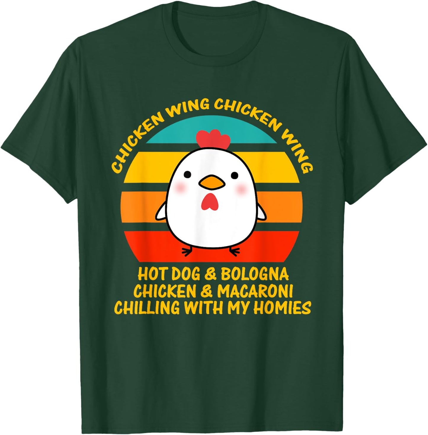 Chicken Wing Chicken Wing Hot Dog and Bologna Kids Toddlers T-Shirt - T-Shirt | Forest