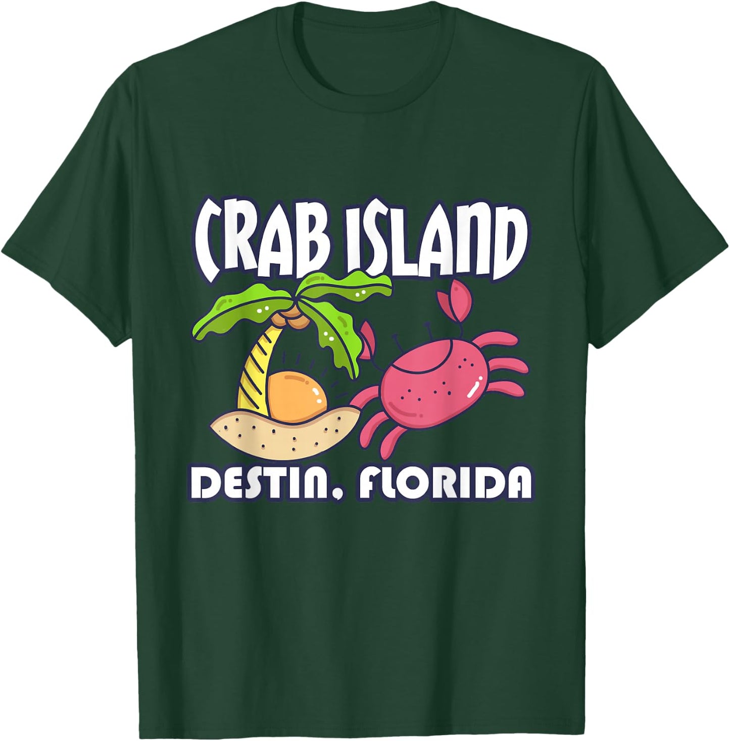 Crab Islands Destin, Florida Sandbar Souvenirs, Destin Beach T-Shirt - T-Shirt | Forest