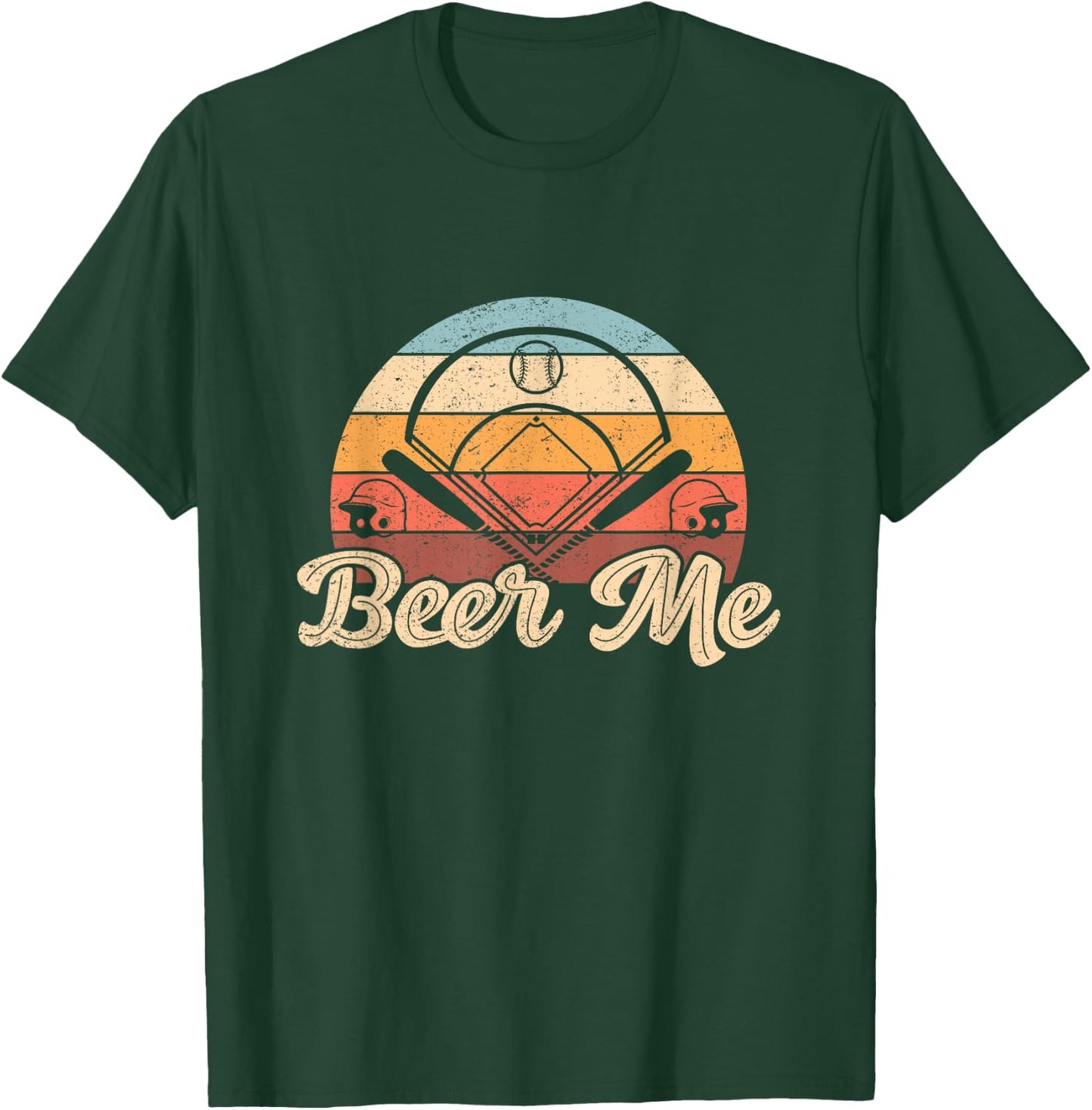 Funny Beer Me baseball Softball design T-Shirt - T-Shirt | Forest