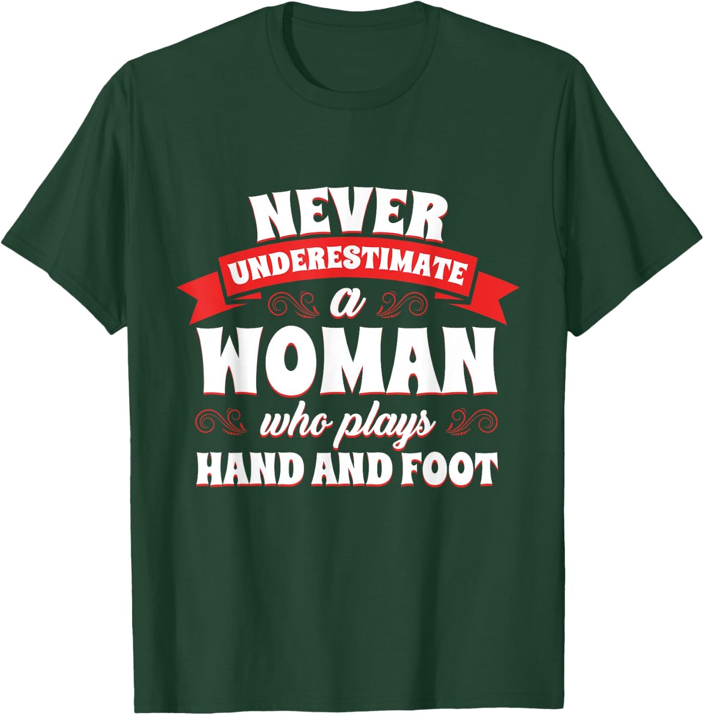 Hand and Foot Card Game Lover Funny Canasta Player Cards T-Shirt - T-Shirt | Forest