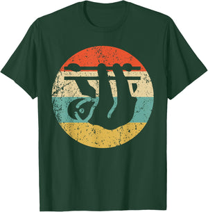 Sloth Retro Style Animal T-Shirt - T-Shirt | Forest