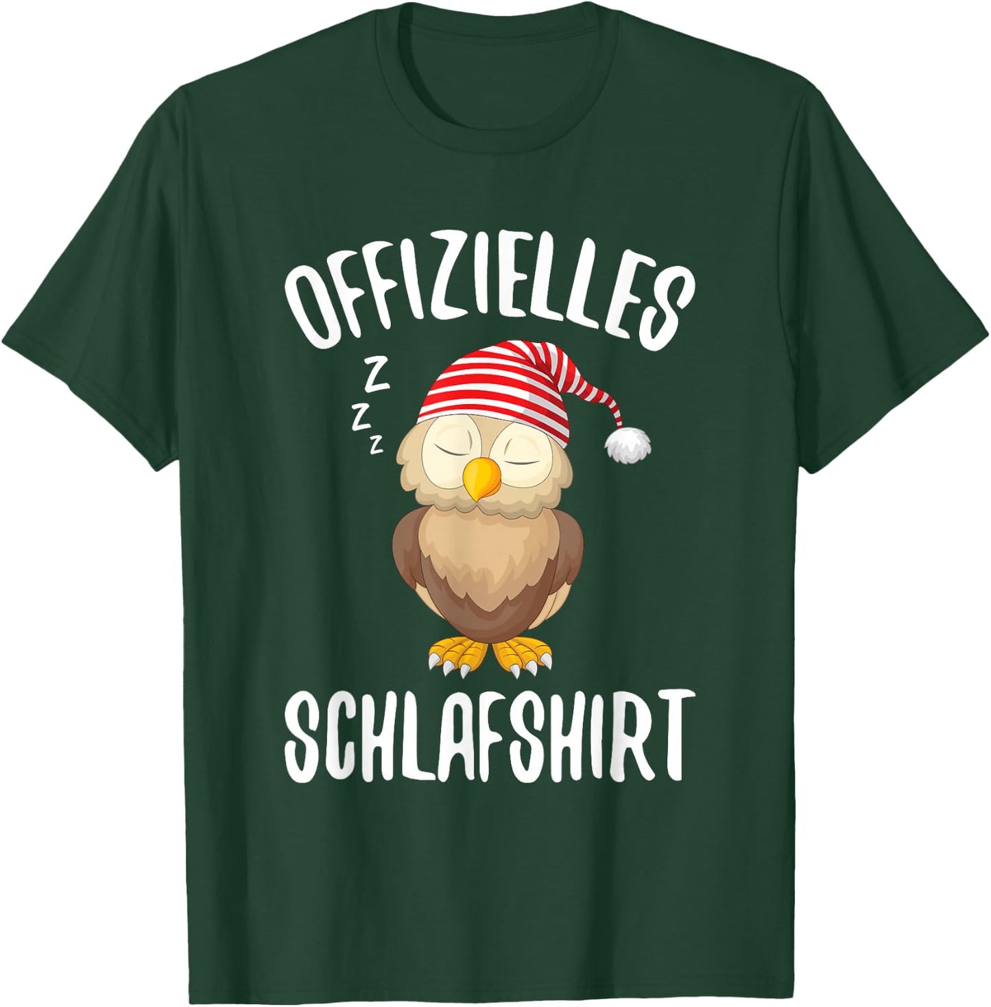 Official Sleep Shirt Owl Sleeping Saying , black T-Shirt - T-Shirt | Forest