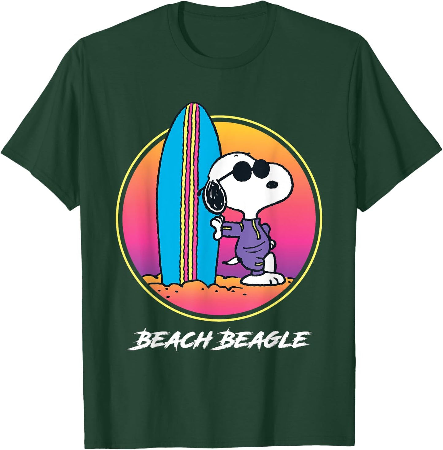 Peanuts Beach Beagle Surf Snoopy T-Shirt - T-Shirt | Forest