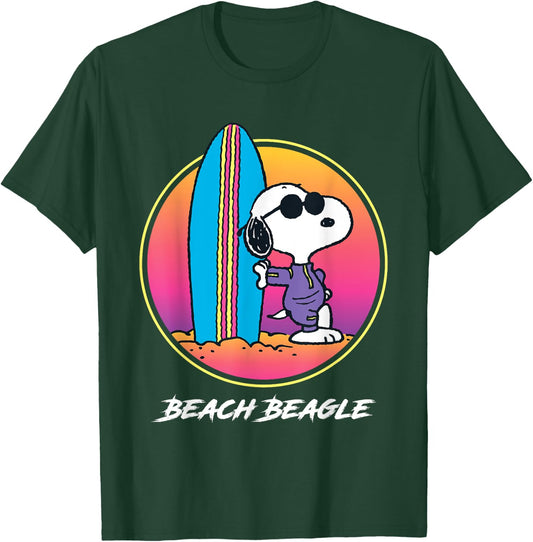 Peanuts Beach Beagle Surf Snoopy T-Shirt - T-Shirt | Forest