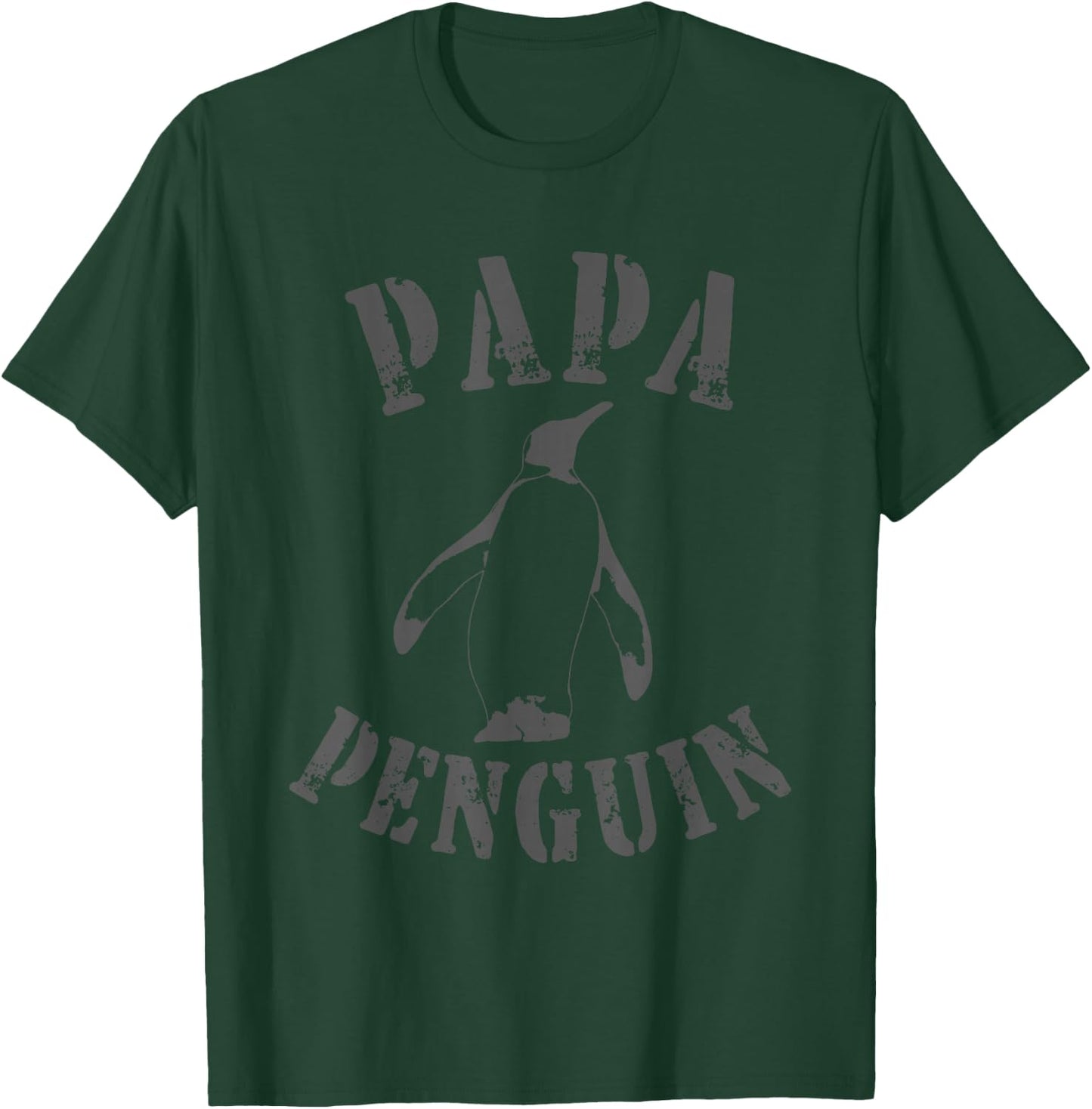 Vintage Papa Penguin Dad Grandpa Penguin T-Shirt - T-Shirt | Forest