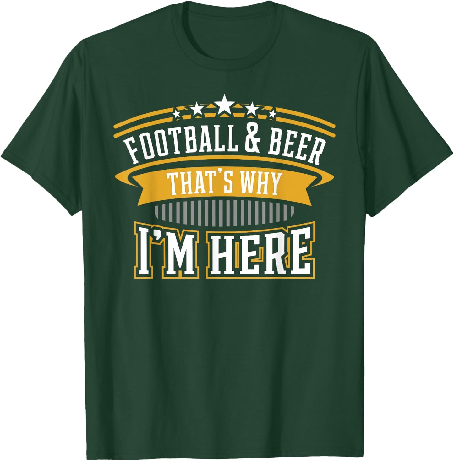 Football und Bier Deshalb bin ich hier Gift, Gift T-Shirt - T-Shirt | Forest