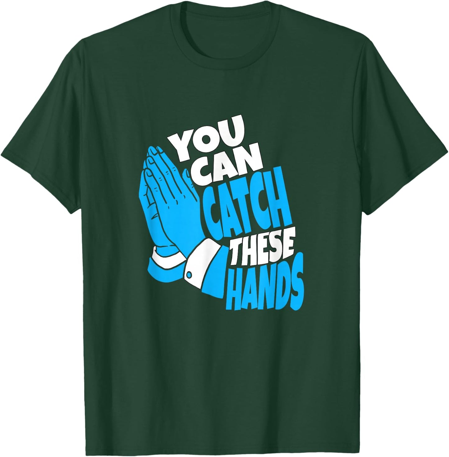 Blue Color Catch Hands Blue Graphic T-Shirt - T-Shirt | Forest