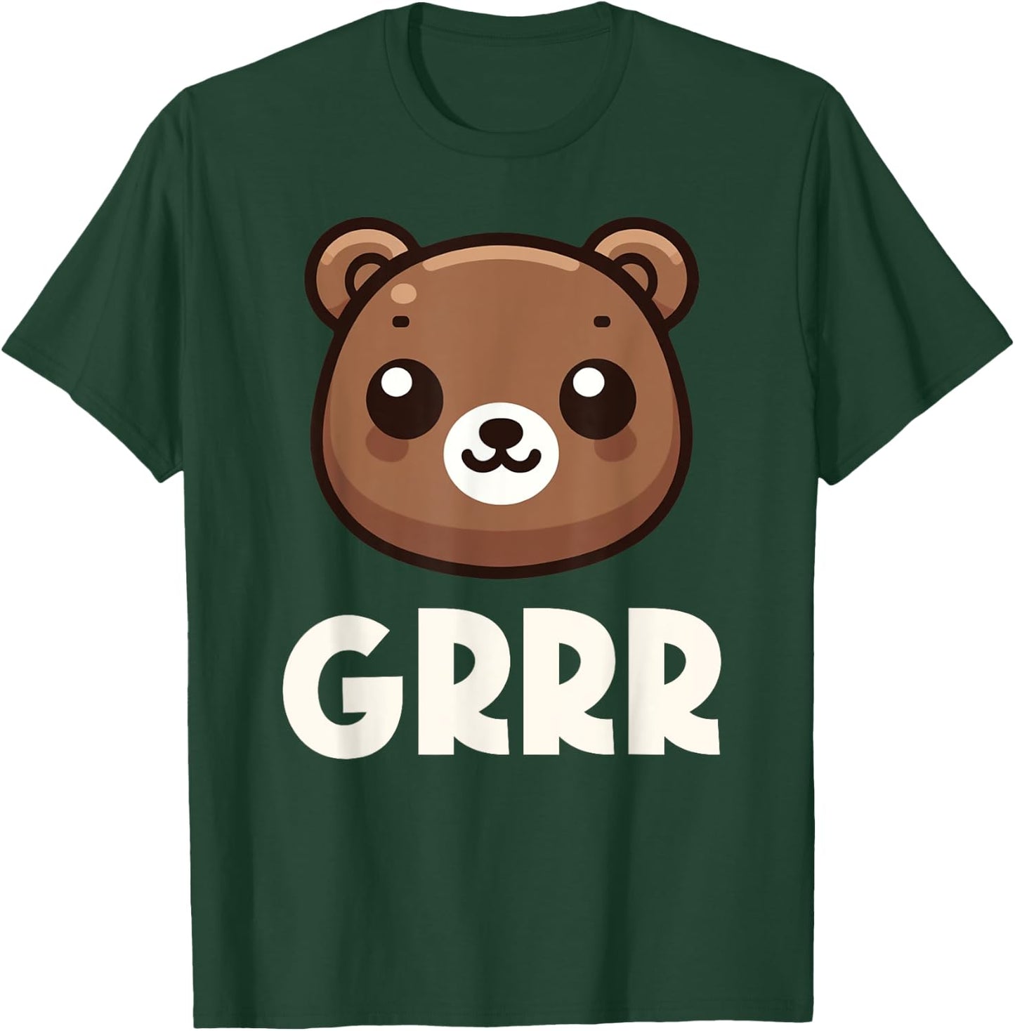 Cute Kawaii Bear Grr Kids Boys Girls Graphic T-Shirt - T-Shirt | Forest
