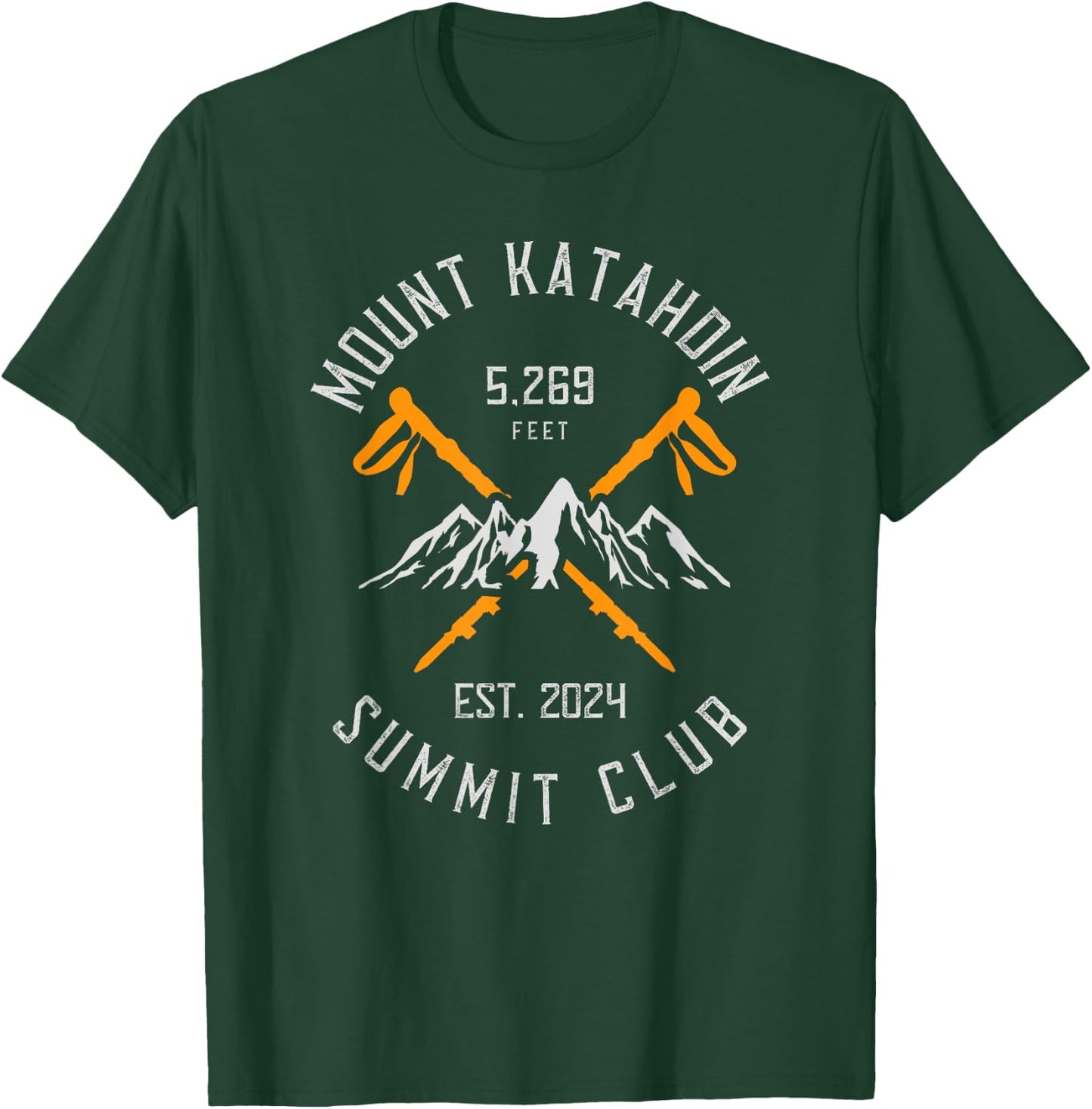 Mount Katahdin Mountain Hiking Est 2024 T-Shirt - T-Shirt | Forest