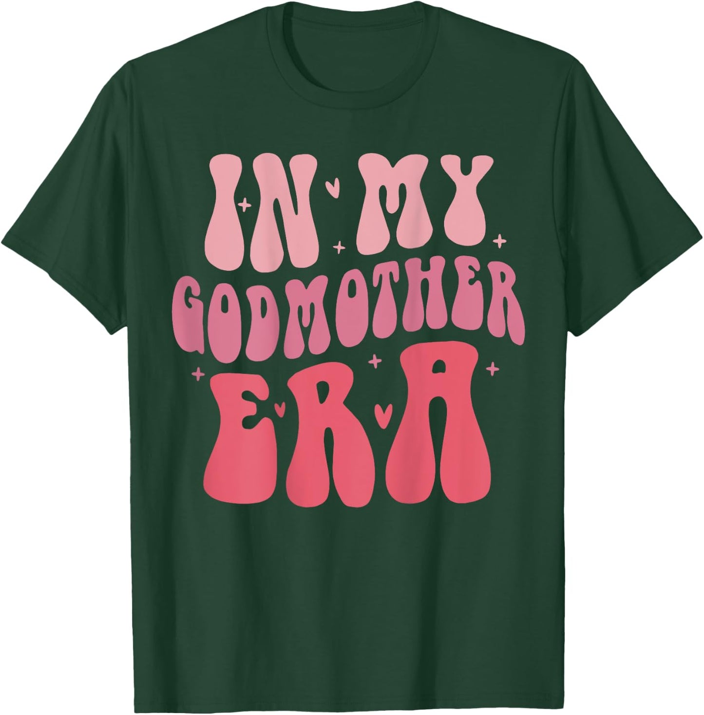 Groovy Retro In My Godmother Era, Godmama (On Back) T-Shirt - T-Shirt | Forest