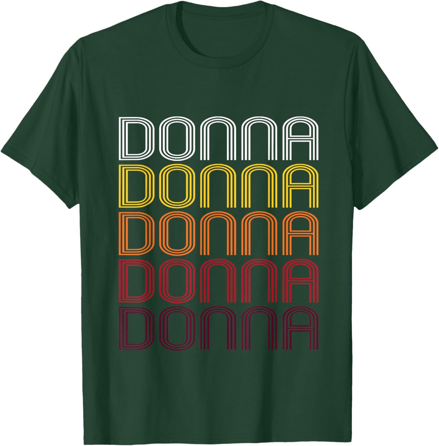 Donna Retro Wordmark Pattern - Vintage Style T-Shirt - T-Shirt | Forest
