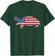Patriotic Tortoise 4th Of July Men Women American US Flag T-Shirt - T-Shirt | Forest