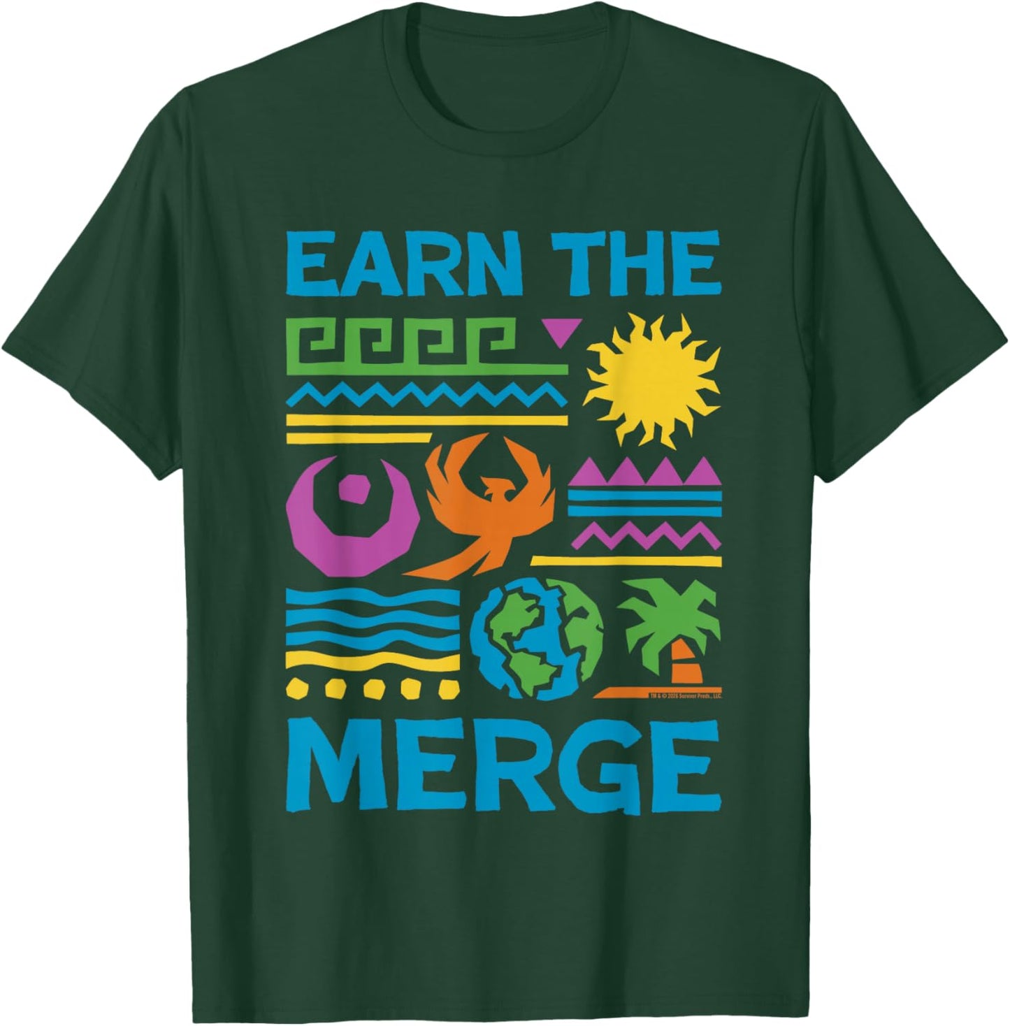 Survivor Earn The Merge Officially Licensed T-Shirt - T-Shirt | Forest