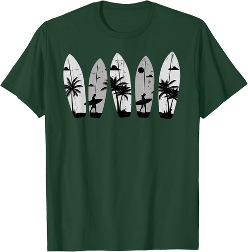 Surfboard Palm Trees Surfing Surfer Beach Summer Waves Surf Women Kids
