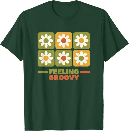 Feeling Groovy Retro Daisy 1970S Floral Nostalgia T-Shirt - T-Shirt | Forest