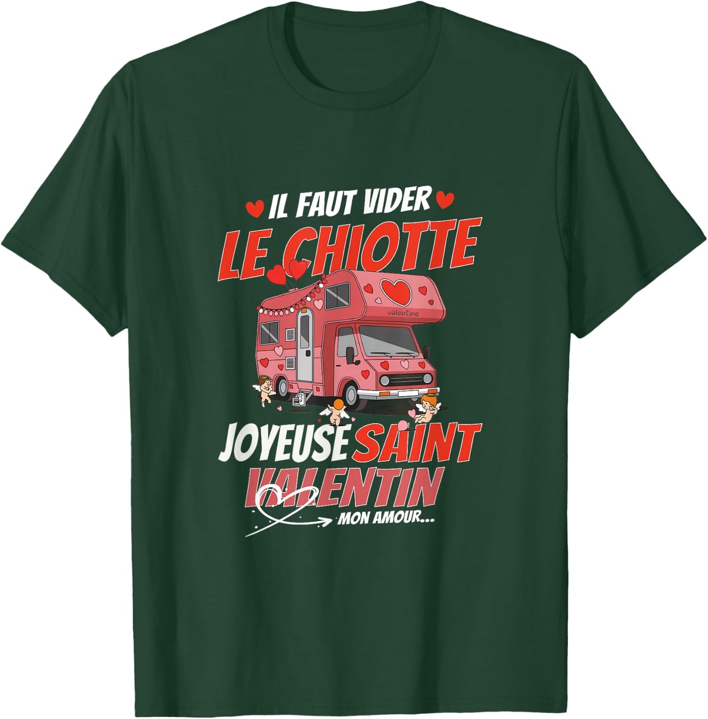 Camping Car Couple Lovers Humour Party Valentine's Day , Black, S T-Shirt - T-Shirt | Forest