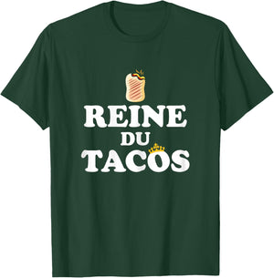 Humour French Tacos Queen Of Tacos , Black, Female X-Small T-Shirt - T-Shirt | Forest