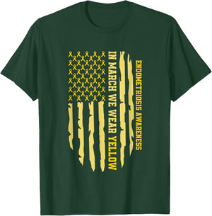 In March We Wear Yellow Endometriosis Awareness Month T-Shirt - T-Shirt | Forest