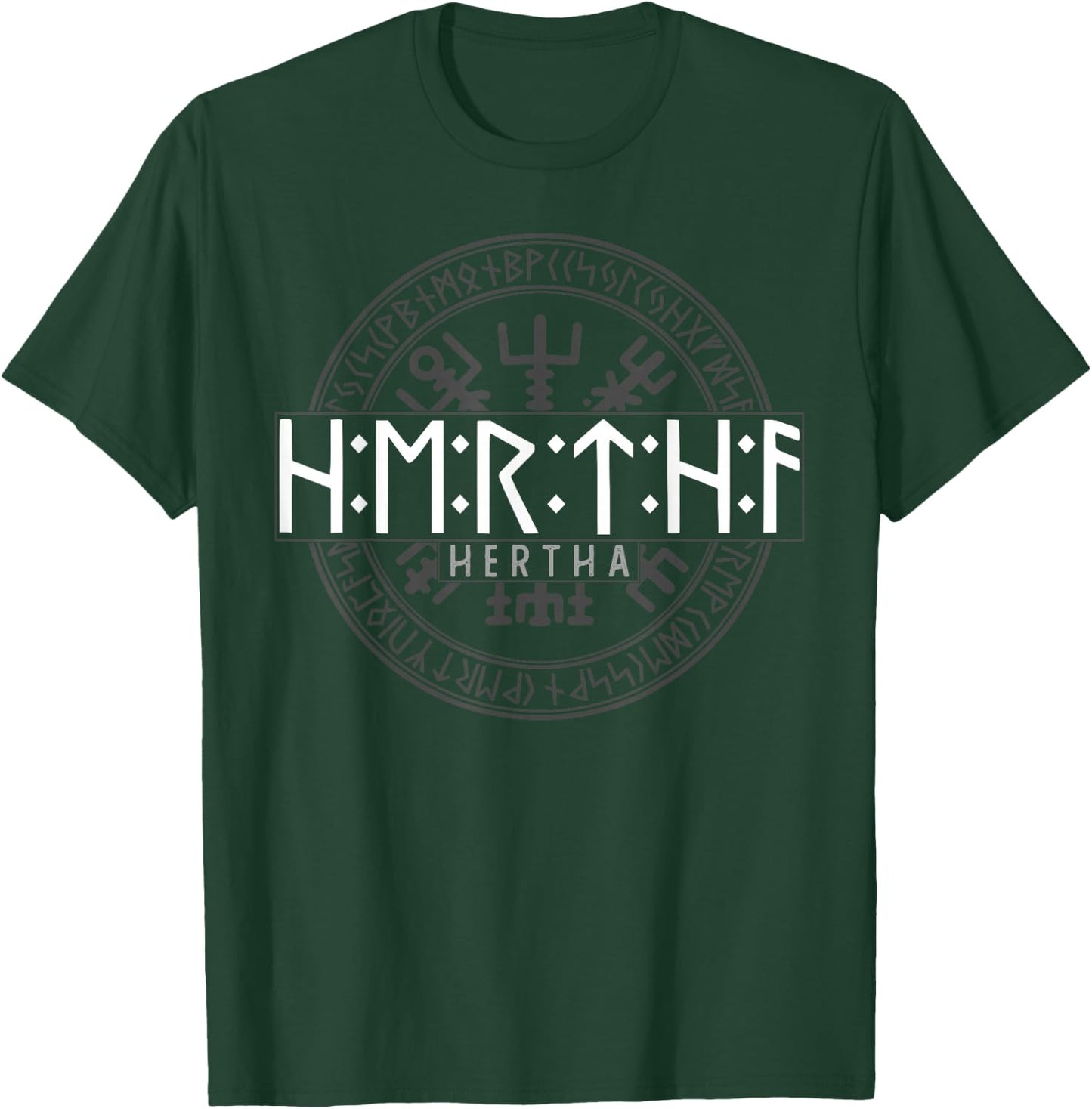 Hertha in Futhark Runes Viking , black T-Shirt - T-Shirt | Forest