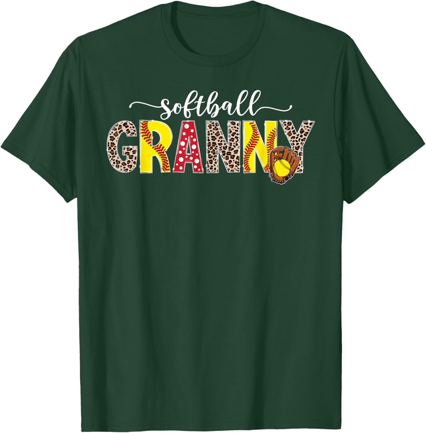 Softball Granny of A Softball Player Granny T-Shirt - T-Shirt | Forest