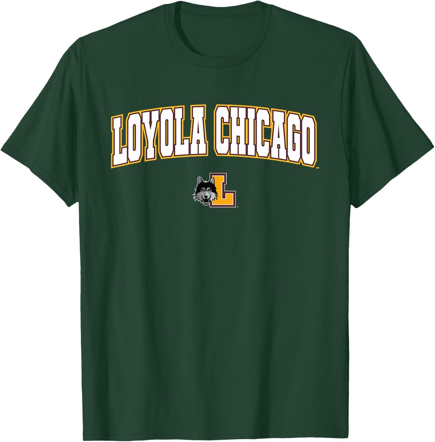 Loyola University Chicago Ramblers Arch Logo T-Shirt - T-Shirt | Forest