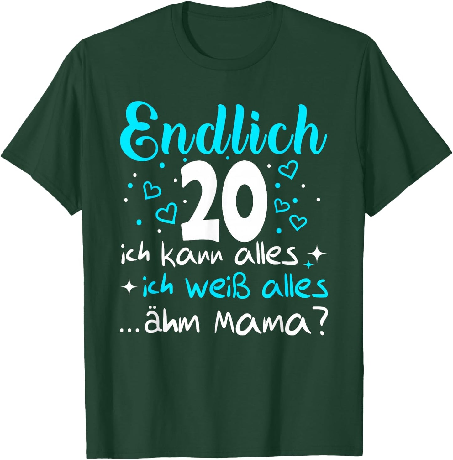 20th Birthday Girl Woman Daughter Finally 20 Years Women's , black T-Shirt - T-Shirt | Forest