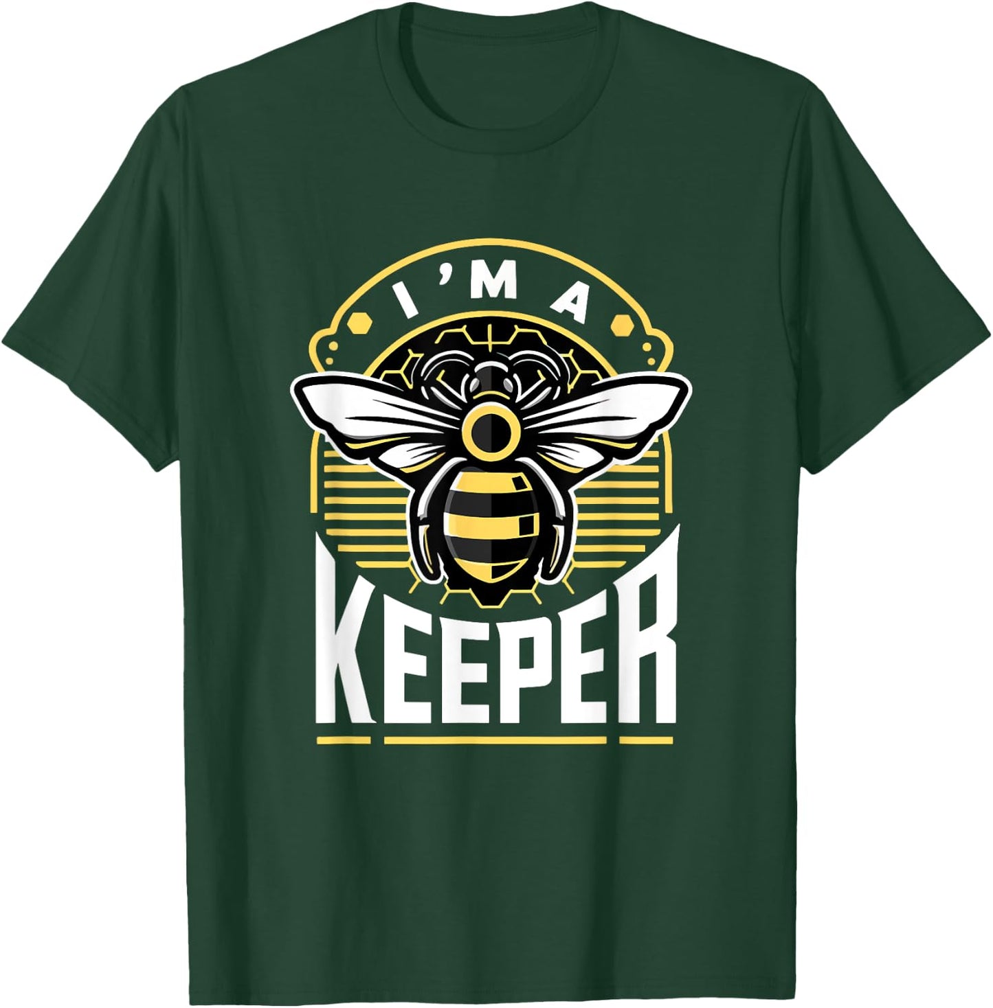 I Am A Keeper Beekeeper Beekeeping Hive Cute Bees Retro T-Shirt - T-Shirt | Forest