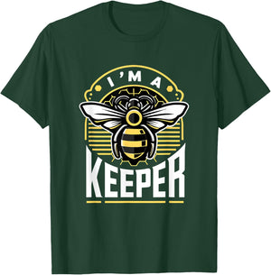 I Am A Keeper Beekeeper Beekeeping Hive Cute Bees Retro T-Shirt - T-Shirt | Forest