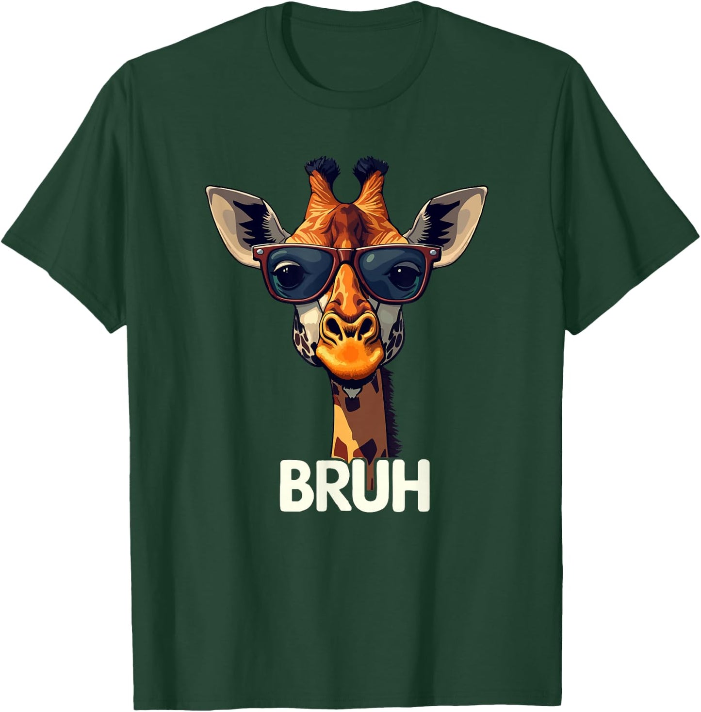 Funny Giraffe Meme BRUH Teenager kids men women Graphic T-Shirt - T-Shirt | Forest