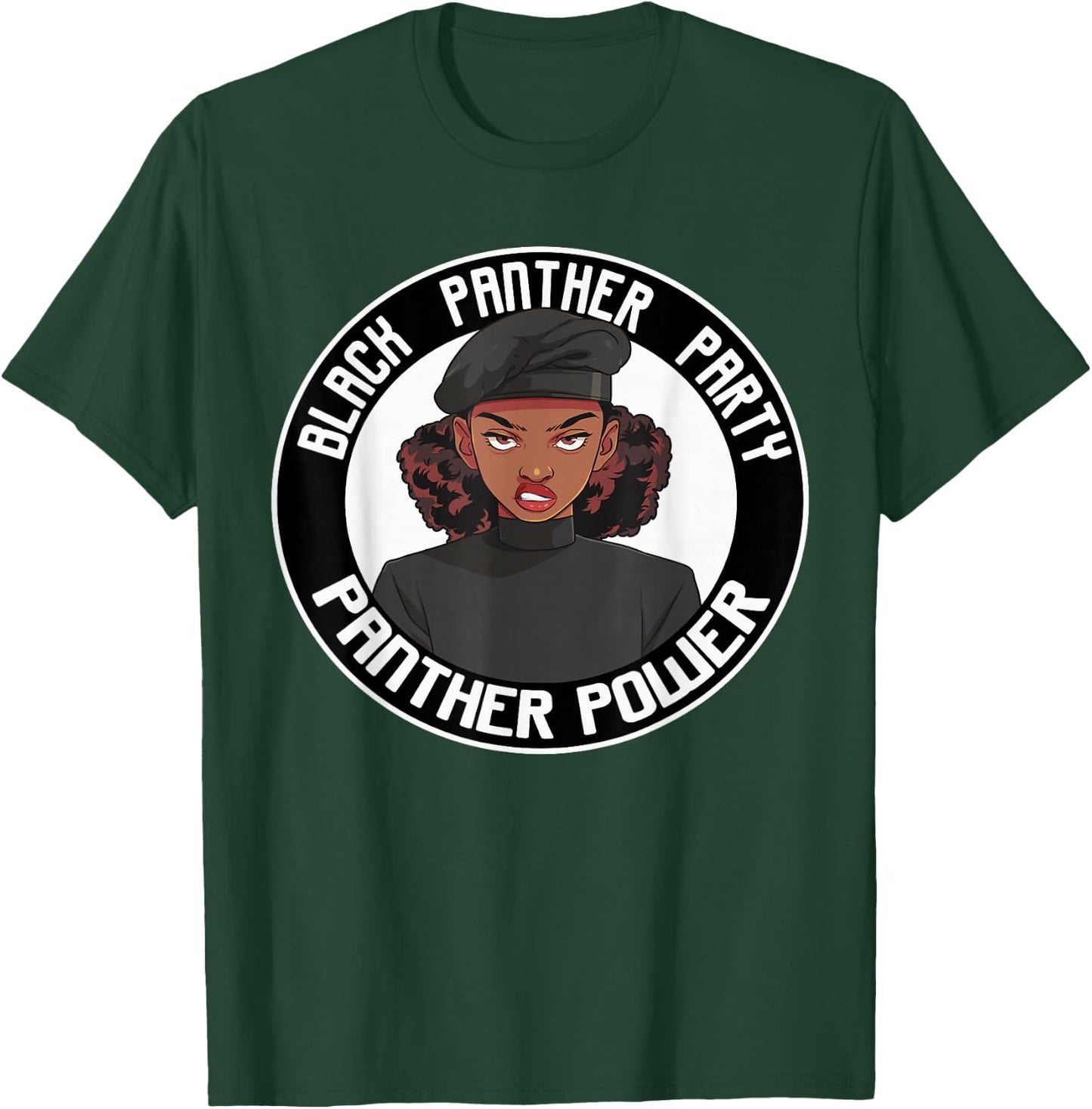 Black History Month Panther Party Logo Afro Hair 1966 T-Shirt - T-Shirt | Forest