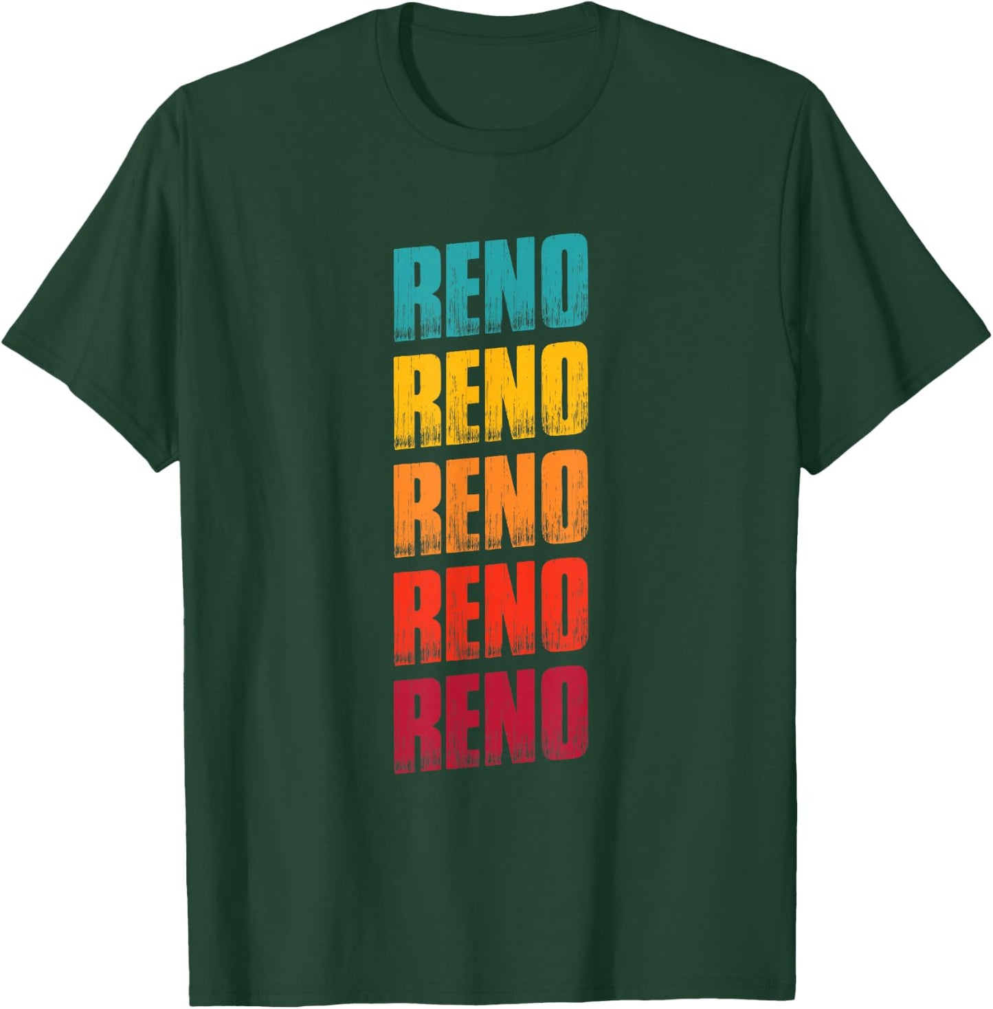 Reno Nevada Souvenir - Retro Vintage Reno T-Shirt - T-Shirt | Forest