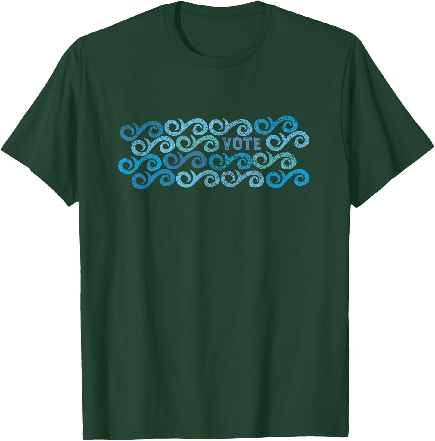 VOTE Democrat Blue Wave Design T-Shirt - T-Shirt | Forest