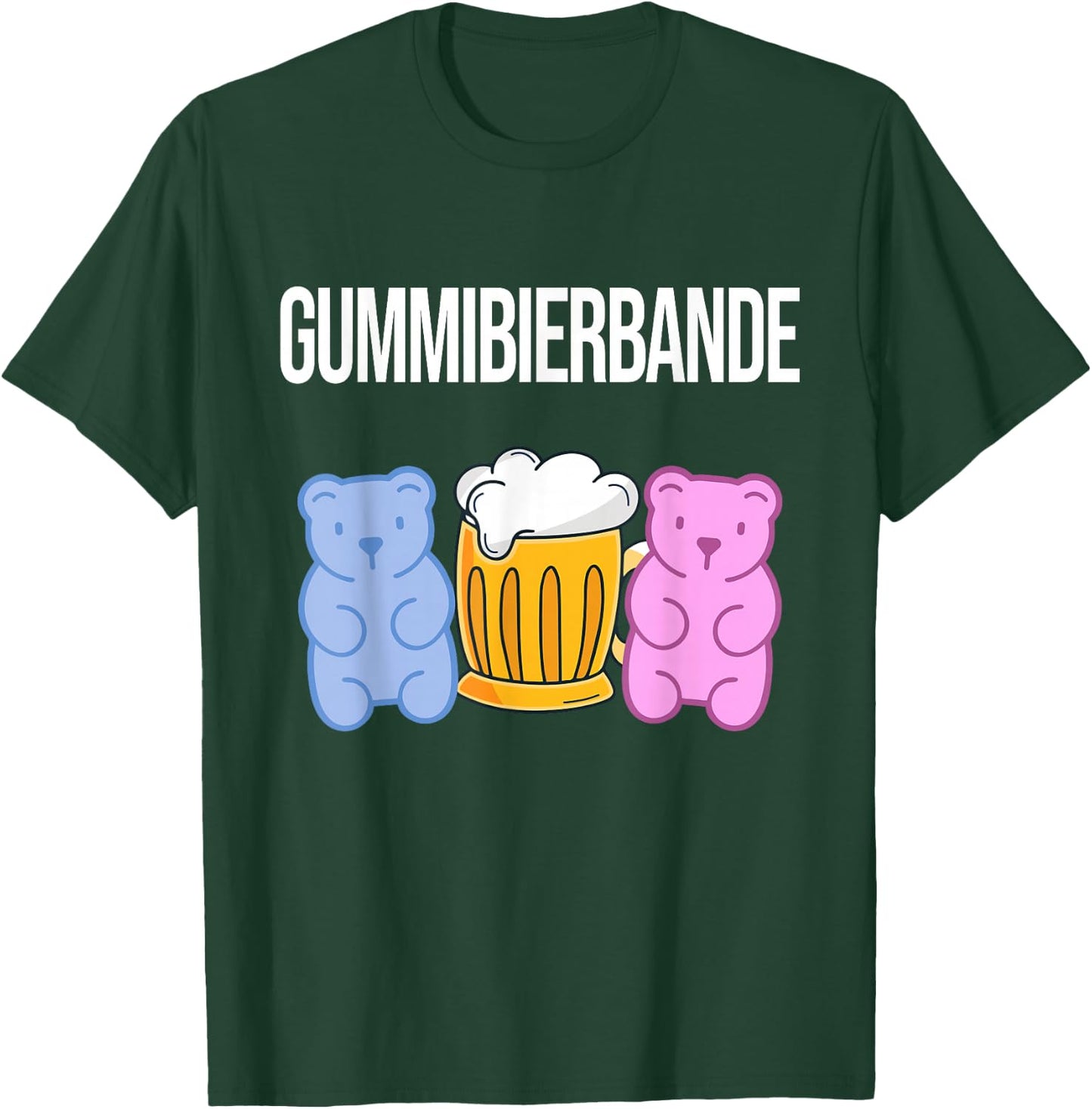 Gummibierbande - lustiges Sauf Party Urlaub Malle Gruppen T-Shirt - T-Shirt | Forest