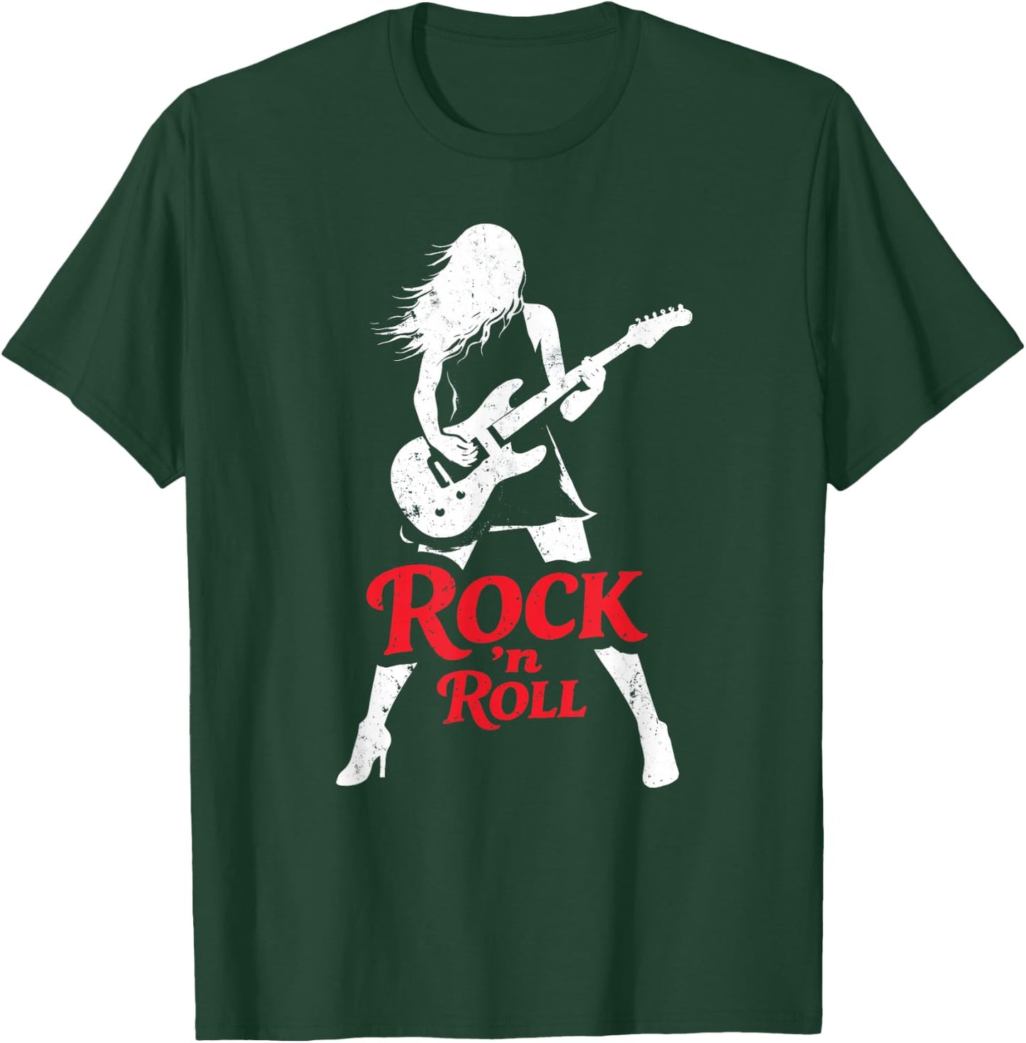 Rock'n Roll Girl Guitar T-Shirt - T-Shirt | Forest