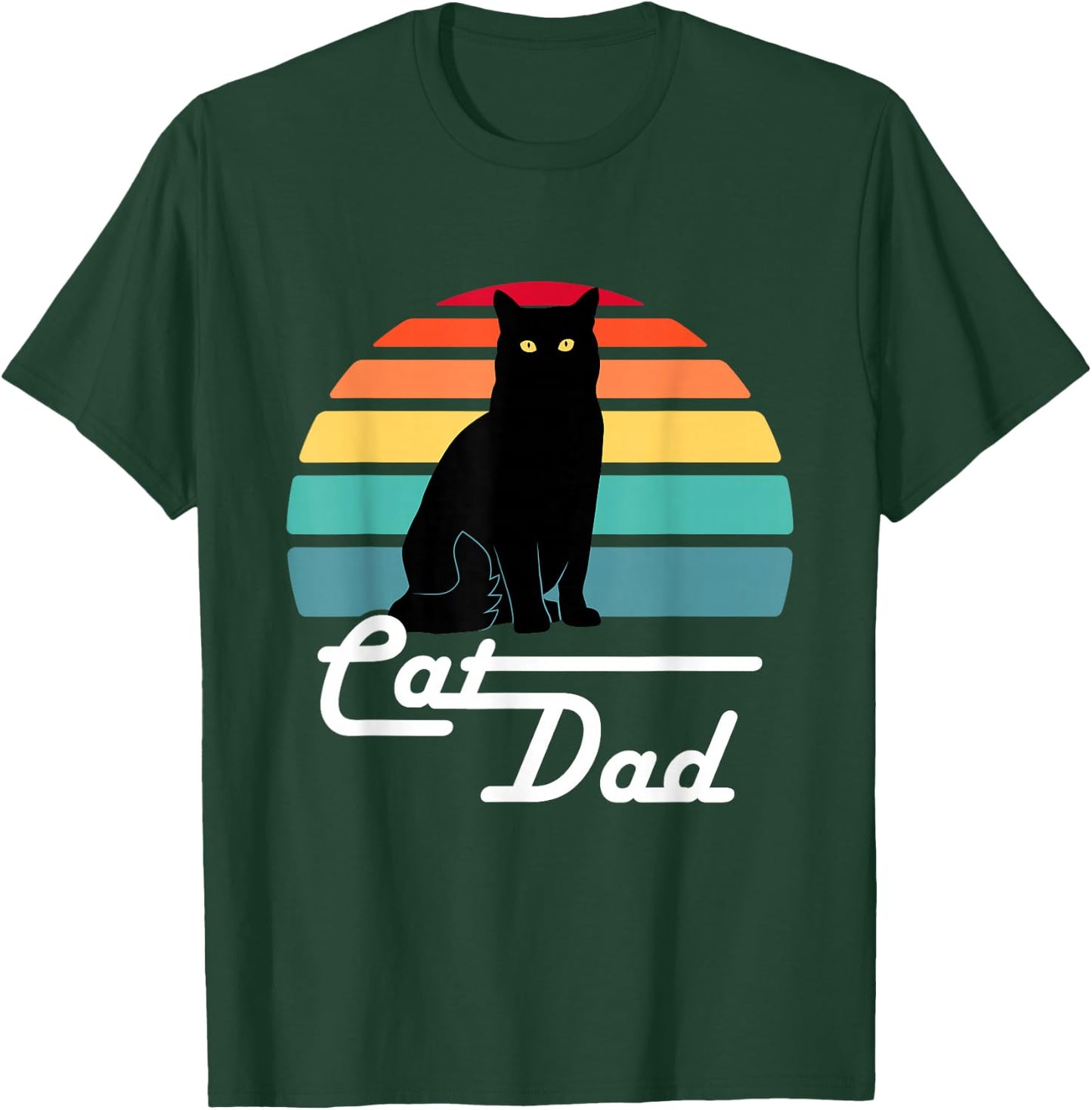 Cat Dad - Vintage Style Cat Lover Gift T-Shirt - T-Shirt | Forest