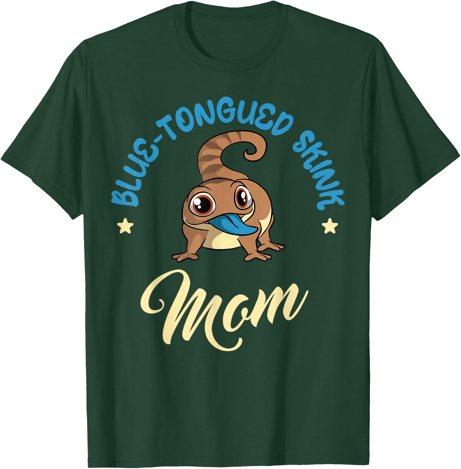 Blue-Tongued Skink Mom Sleepy Lizard Reptile Mother's Day T-Shirt - T-Shirt | Forest